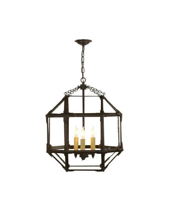 Morris taklampa antik zink/klarglas M