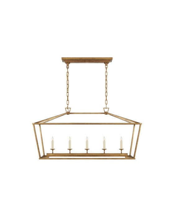 Darlana taklampa linjär gilded Iron