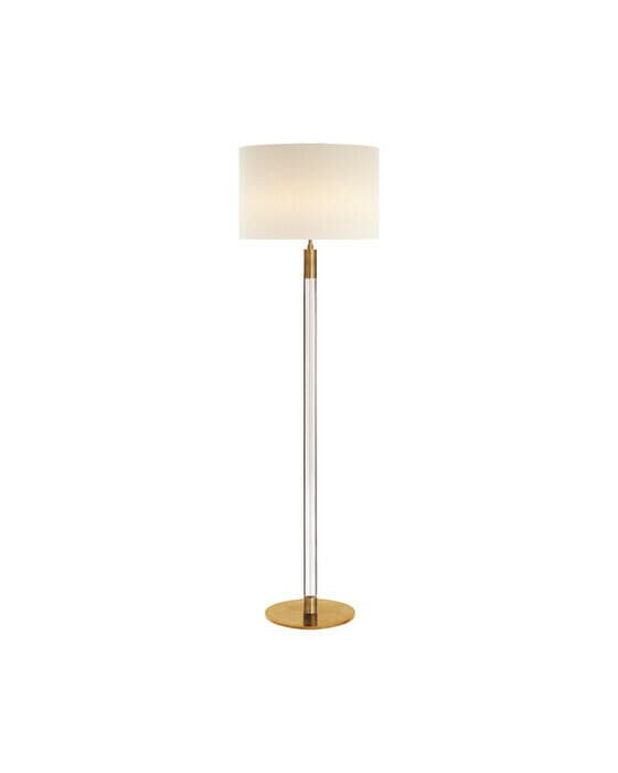 Riga golvlampa antik mässing