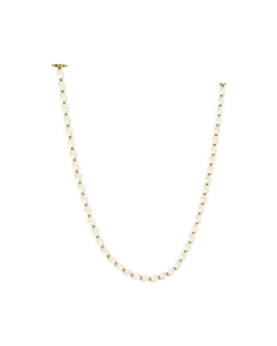 Collier alabaster 132 taklampa antik mässing 3000k