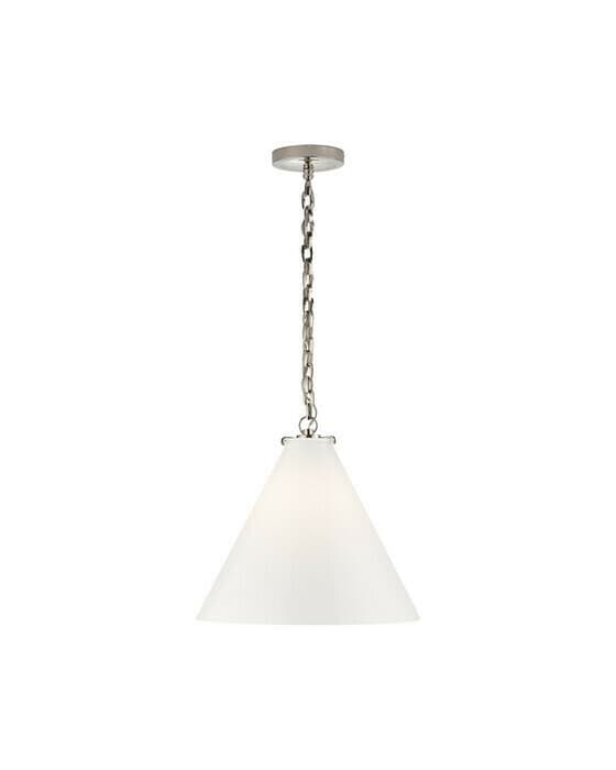 Katie Conical takpendel nickel/vit