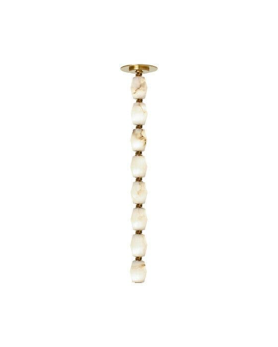 Collier alabaster 24 takpendel antik mässing 3000k