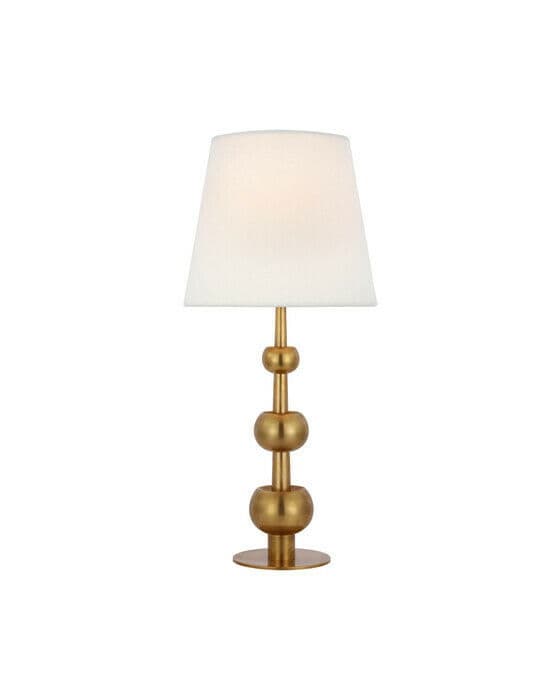 Comtesse bordslampa trippel antik mässing M