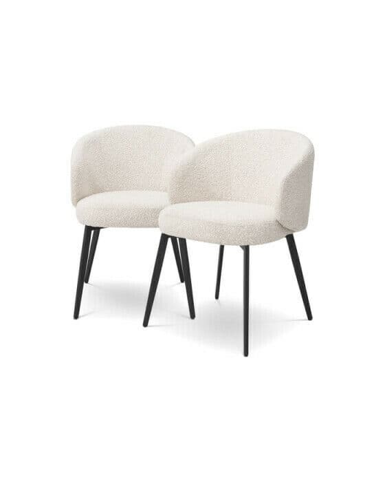 Lloyd karmstol bouclé cream 2-pack