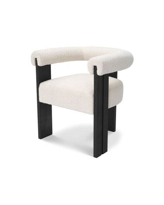 Percy karmstol bouclé cream