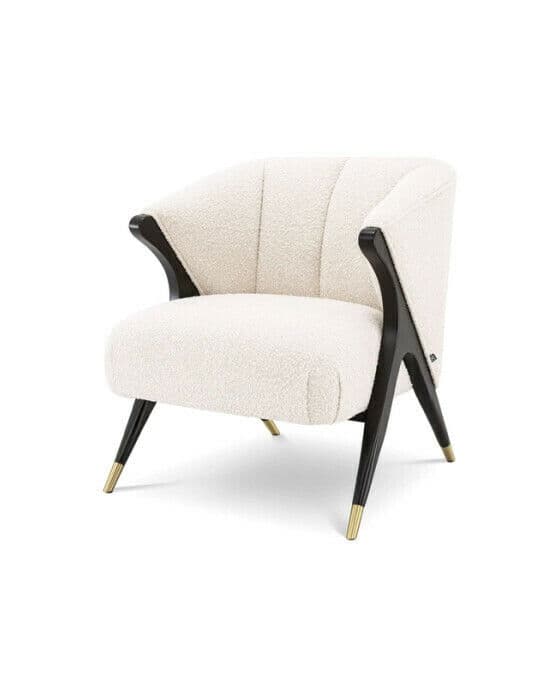 Pavone fåtölj bouclé cream