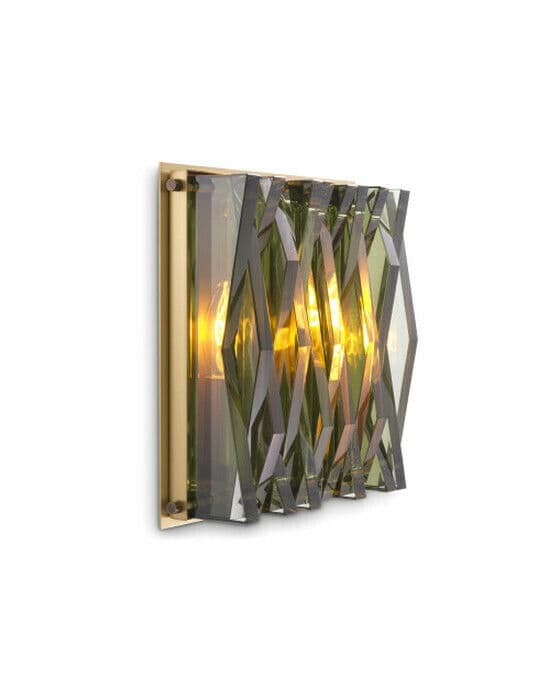 Nuvola vägglampa mässing