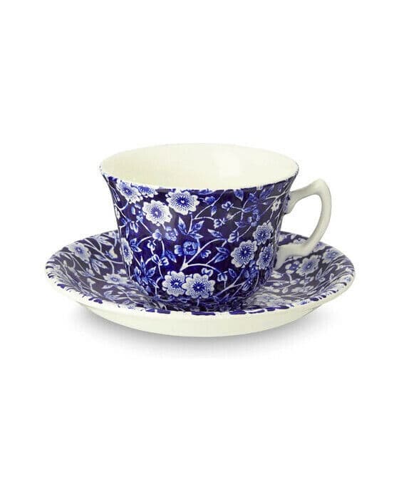 Blue Calico tekopp med fat