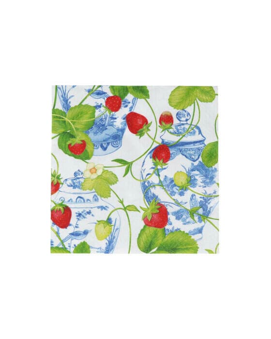 Strawberries and Cream servetter 20-pack