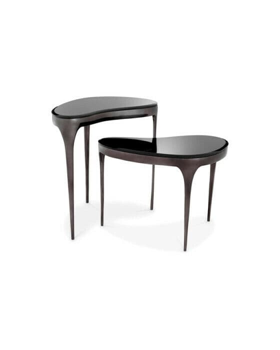 Zena sidobord svart 2-set