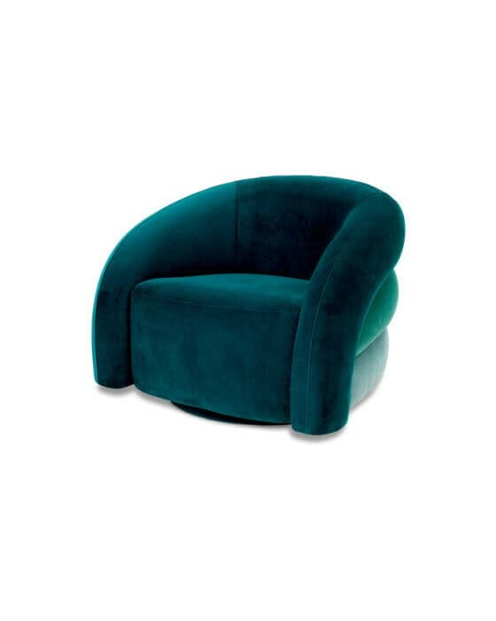 Novelle fåtölj savona sea green velvet