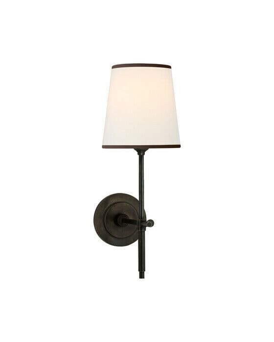 Bryant vägglampa brons/linne & svart