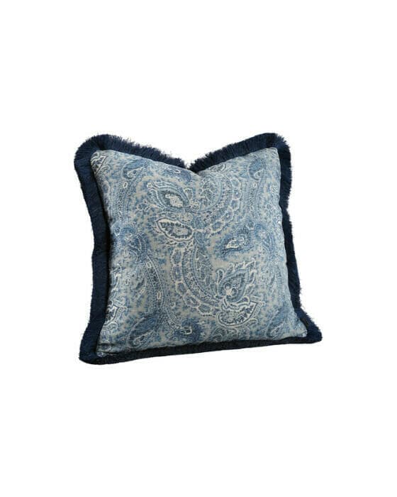 Elton kuddfodral fransar paisley blue