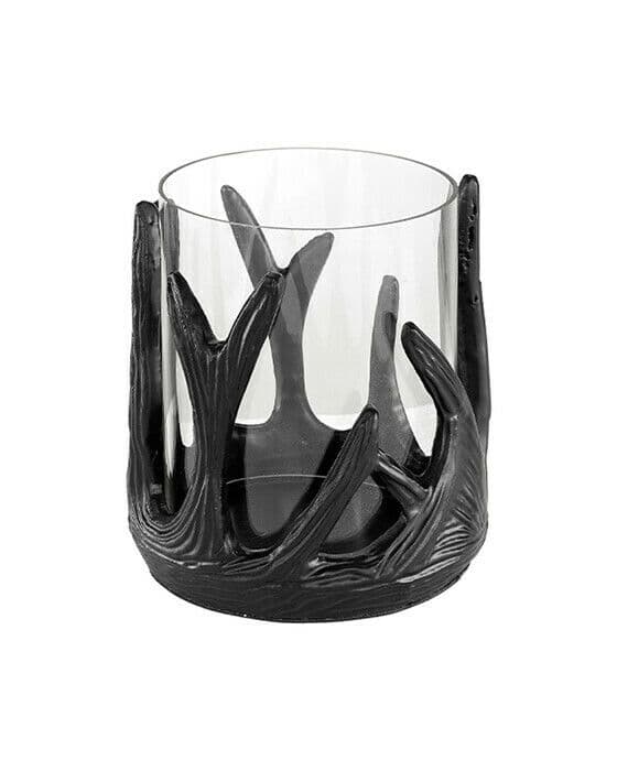 Antler ljuslykta svart