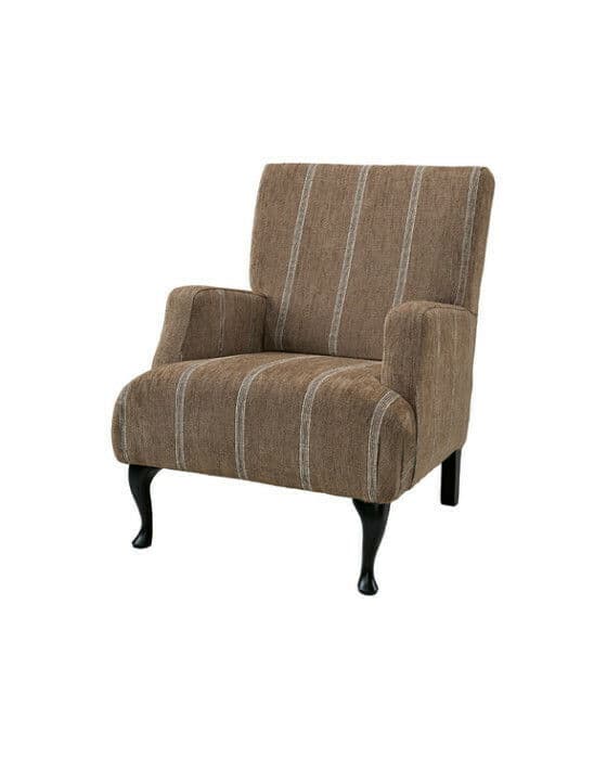 Langford fåtölj serena stripe chestnut