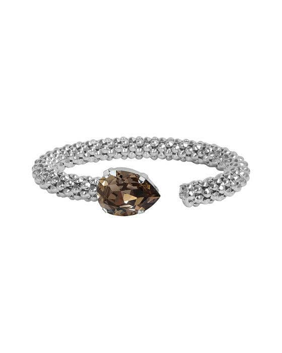 Classic Rope armband greige rhodium
