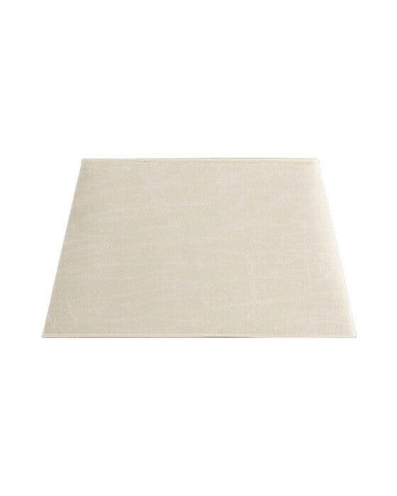 Rectangular lampskärm leather cream