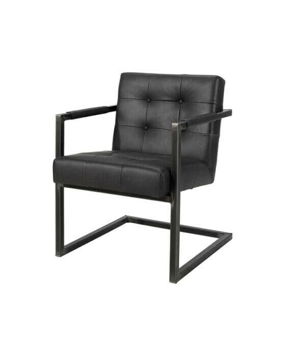 Jed karmstol läder anthracite