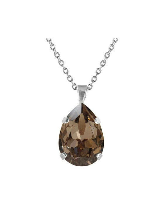 Classic Drop halsband greige rhodium