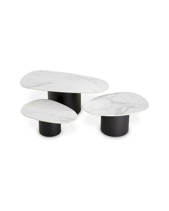 Zane soffbord svart 3-set