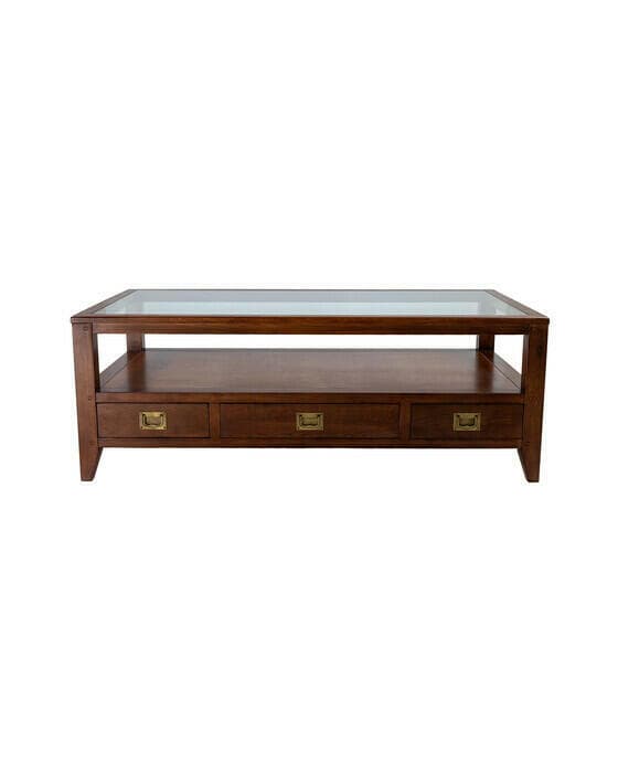 Martino soffbord glasskiva noble brown