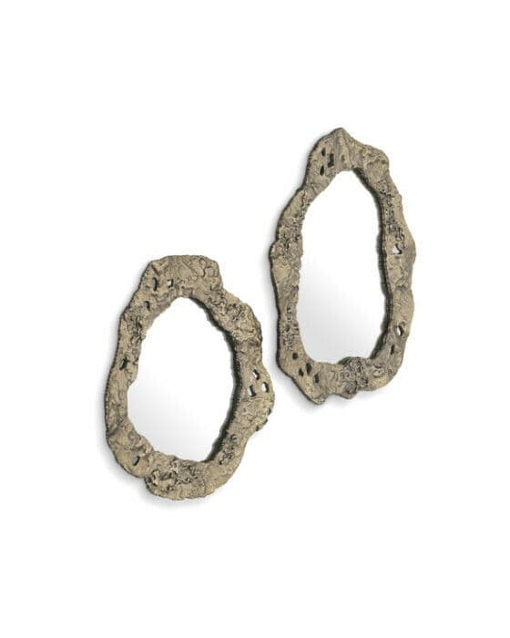 Foggia spegel antik mässing 2-set