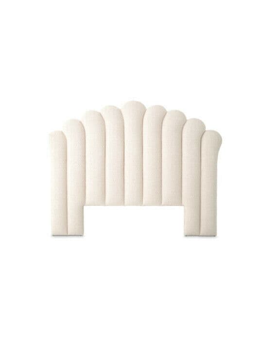 Trapezium sänggavel bouclé cream