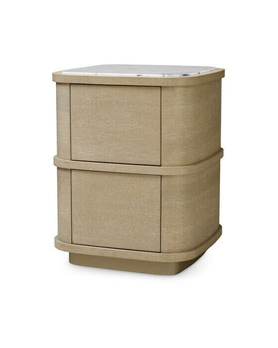 Cabana sängbord washed oak veneer