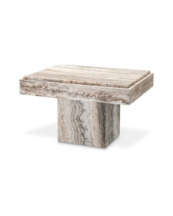 Sartoria sidobord silver travertin