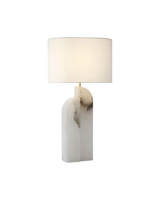 Savoye bordslampa vänster alabaster