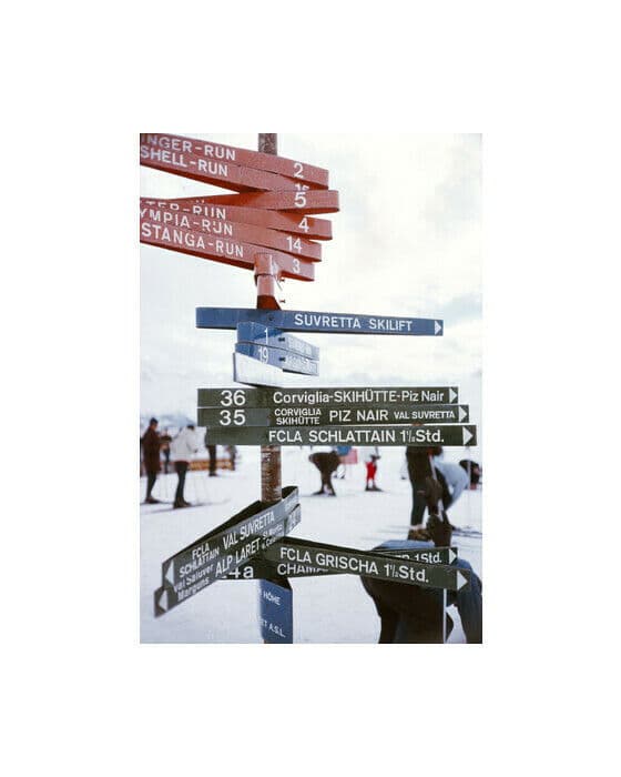 Signpost In St. Moritz