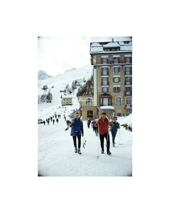 Skiers In St. Moritz