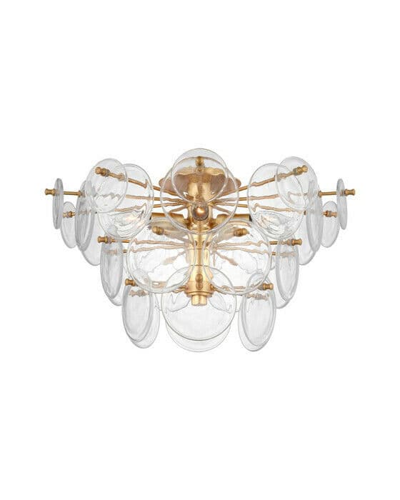Loire plafond guld/klarglas L