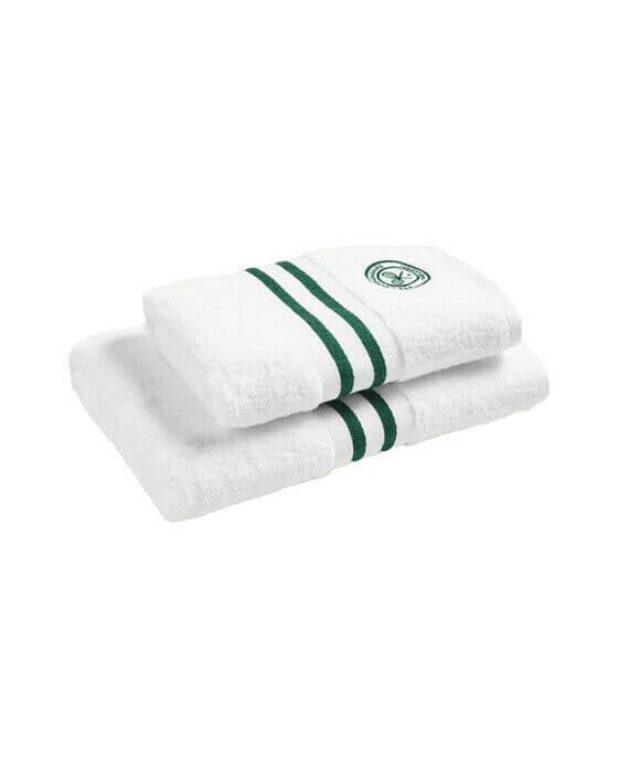 Wimbledon Baseline Stripe handduk grön 2-set