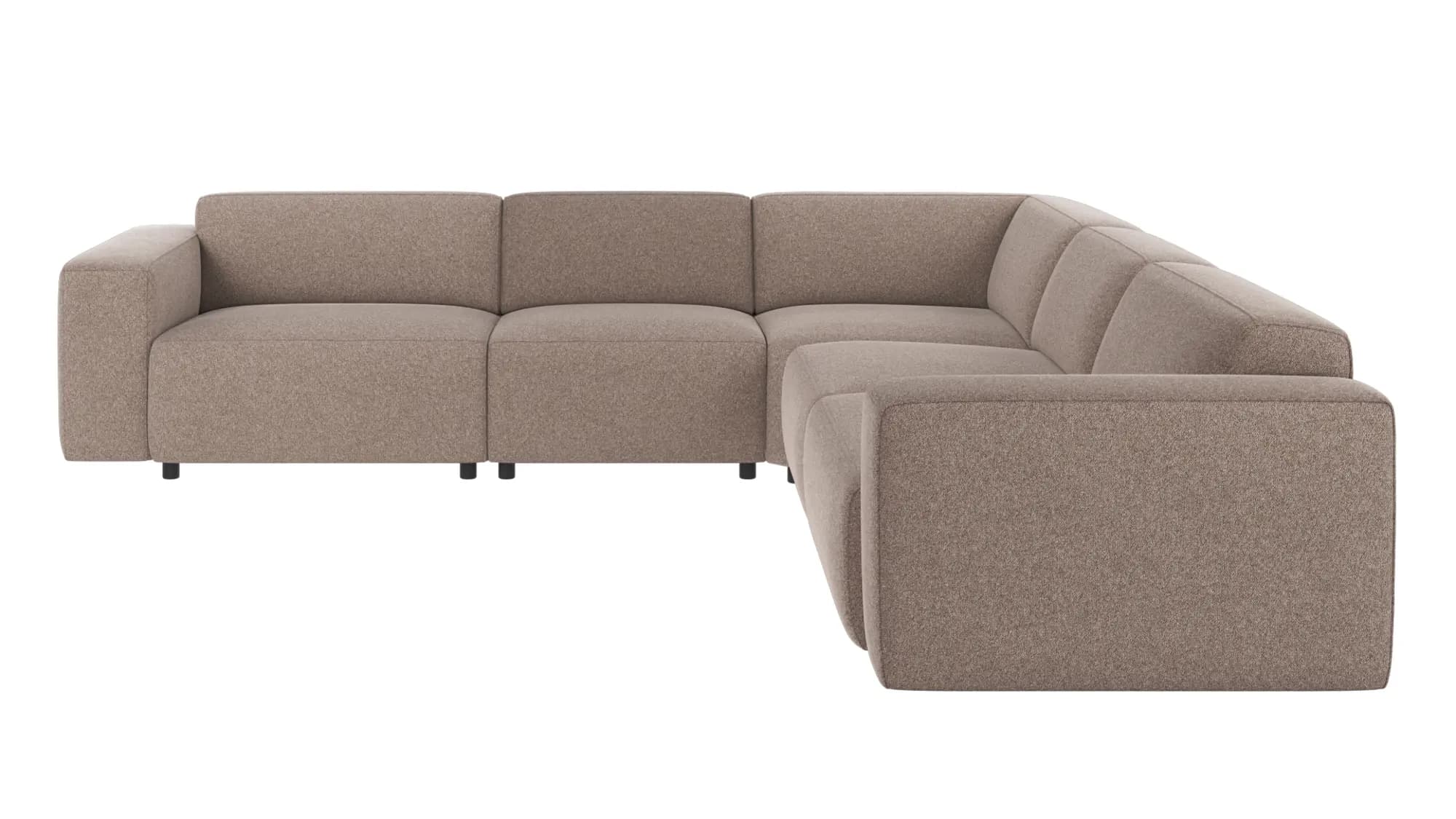 ROWICO Willard hörnsoffa 3+3-sits beige tyg Brenda #34 (c1)