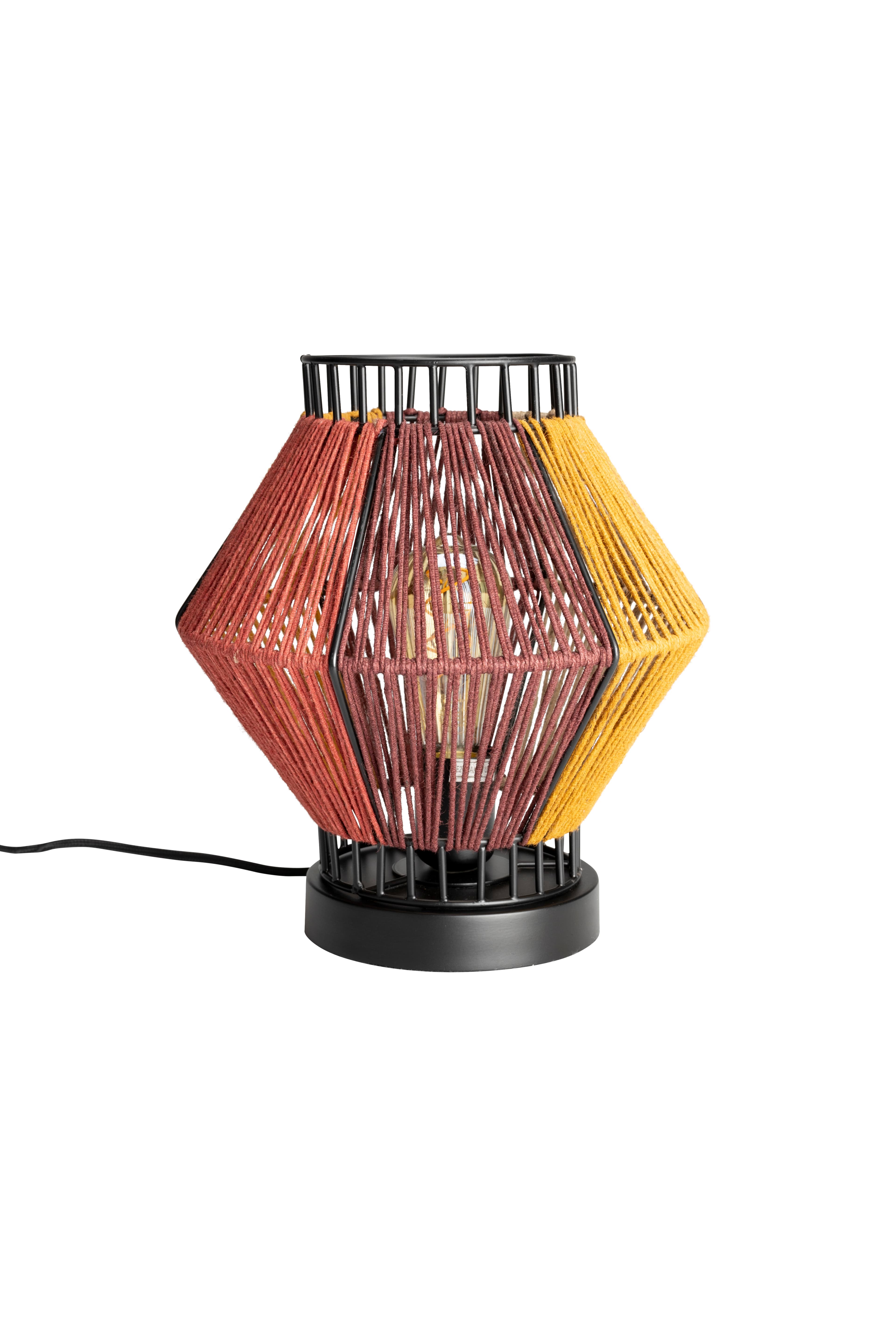 DUTCHBONE Surya bordslampa - flerfärgat rep och metall