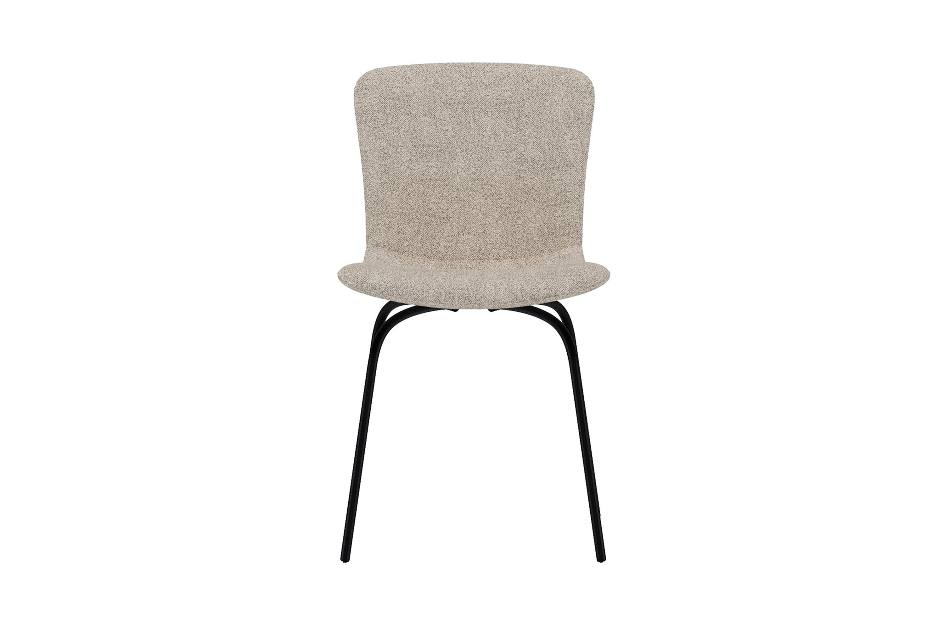 VENTURE HOME Linus Matstol - 2-pack - Svart / Beige Bouclé