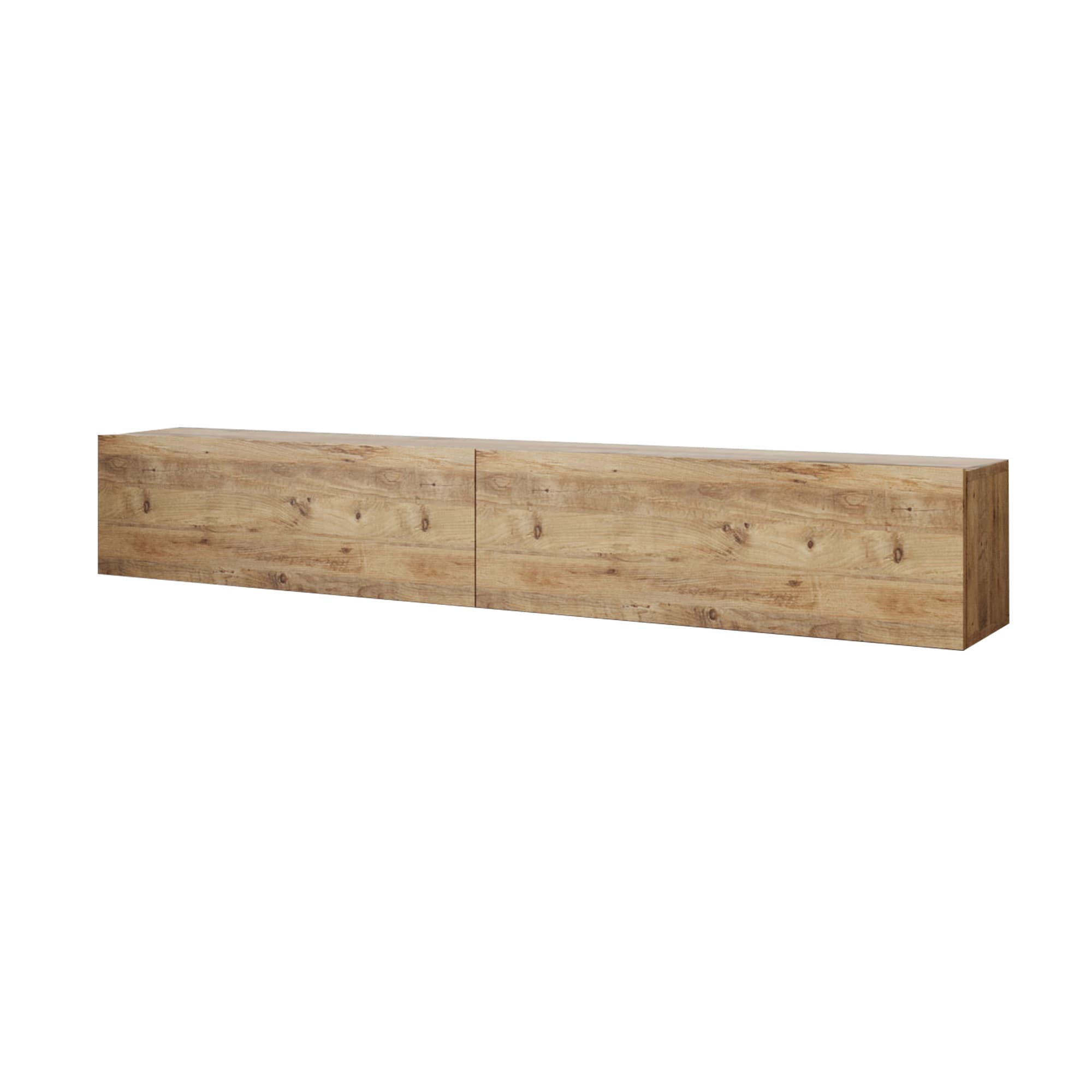 NORDVäRK Fr8 TV-bord, vägghängd, m. 2 dörrar - Atlantic Pine melamin (180x31,6)
