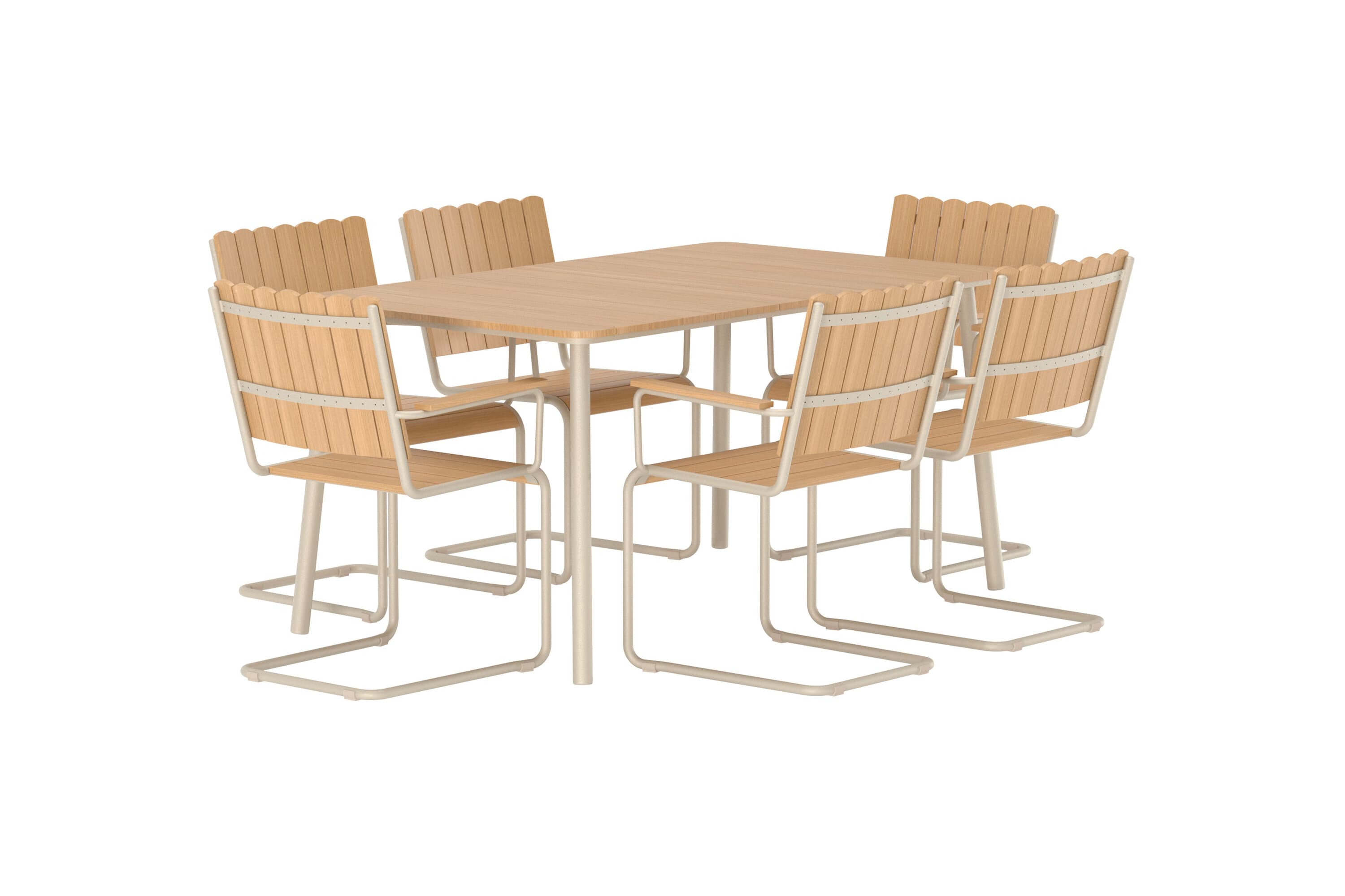 VENTURE HOME Holmsund Rektangulär Matgrupp - Beige / Polywood