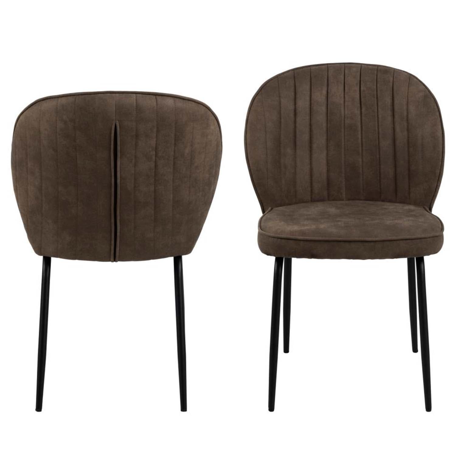 ACT NORDIC Patricia Matstol - Ljusbrun Polyester och Svart Metall
