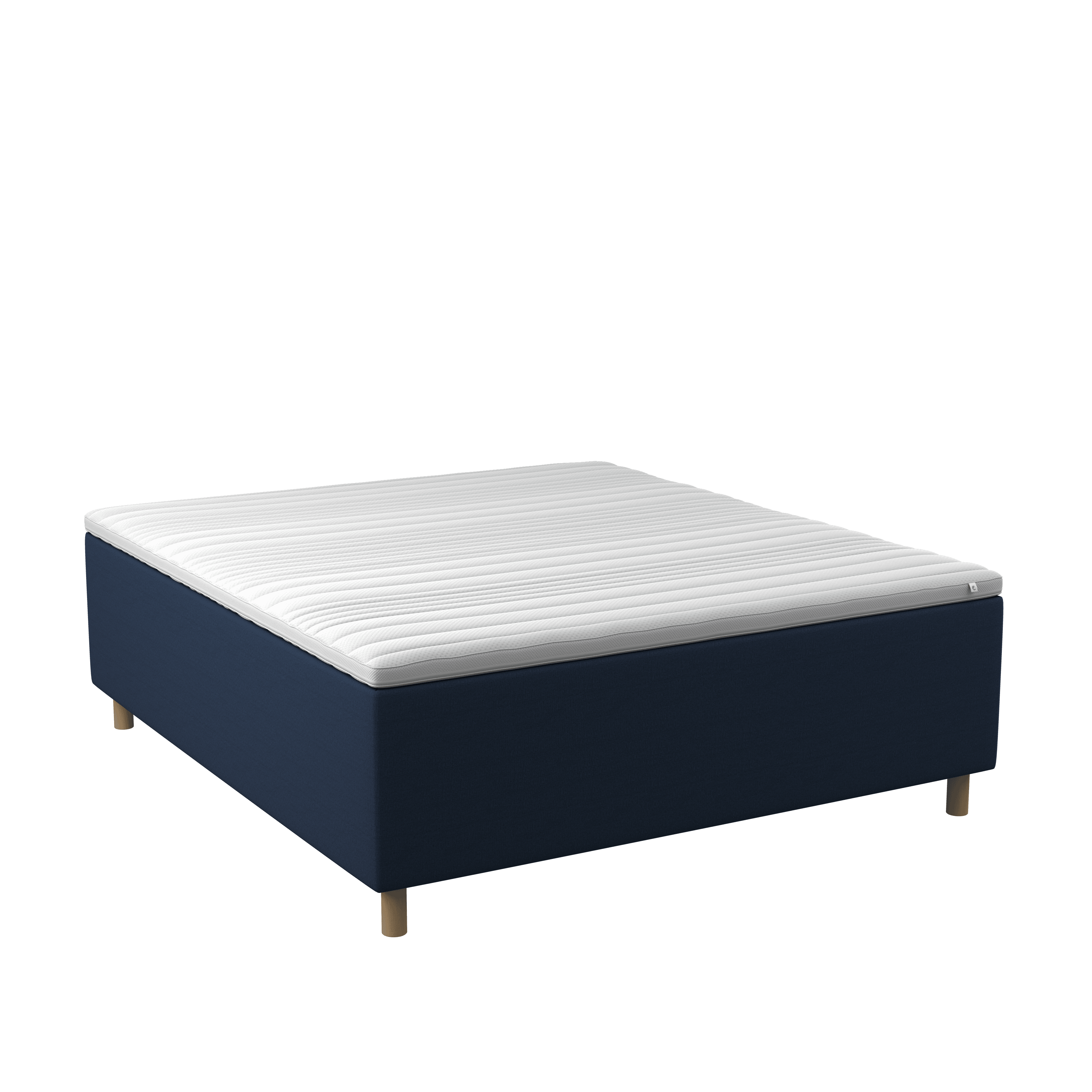 BOBOhome Tidur+ kontinentalsäng inkl. bäddmadrass, 180x200 - blå Ekstra fast (over 100 kg) Ekstra fast