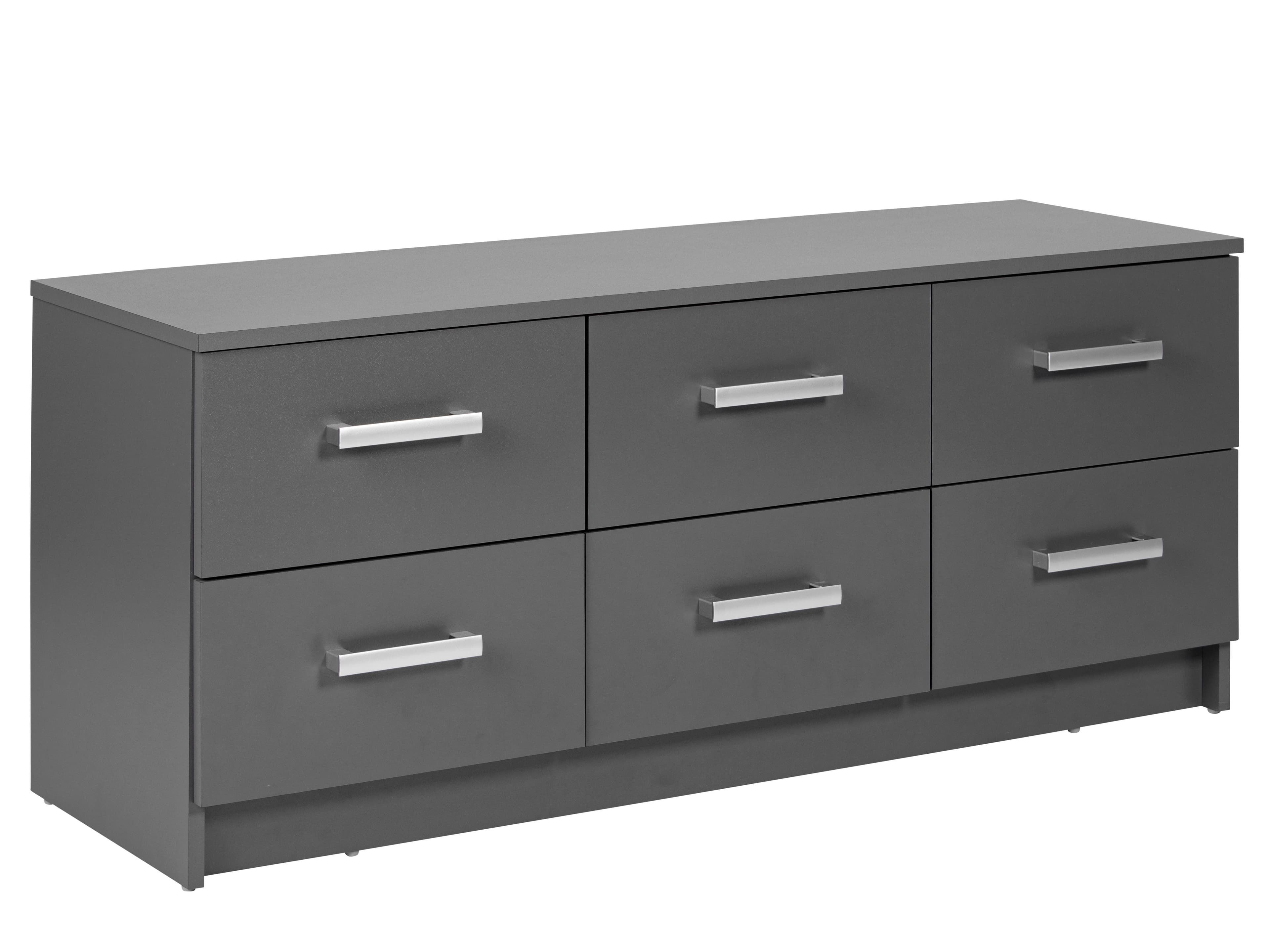 NORDIC LIVING COLLECTION Elenzio byrå, 6 lådor, grafitgrå