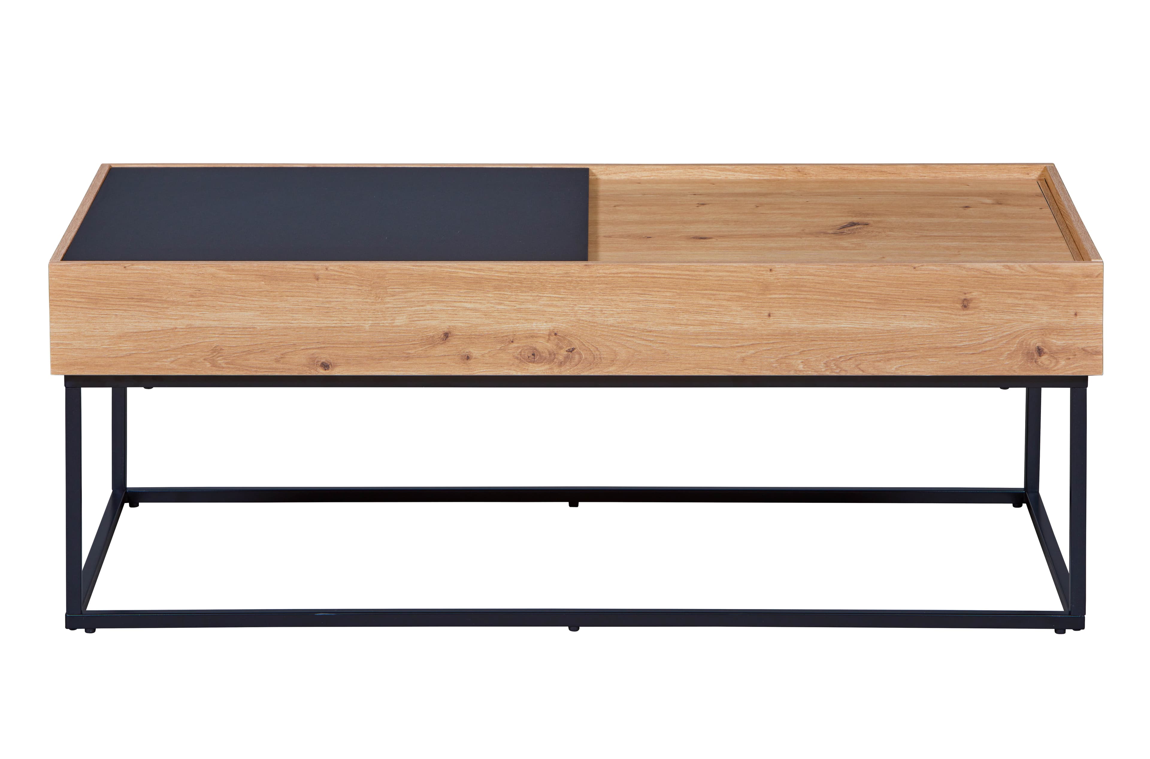 NORDIC LIVING COLLECTION Filora soffbord i svart ek med handgjord finish och gott om plats på bordsskivan.