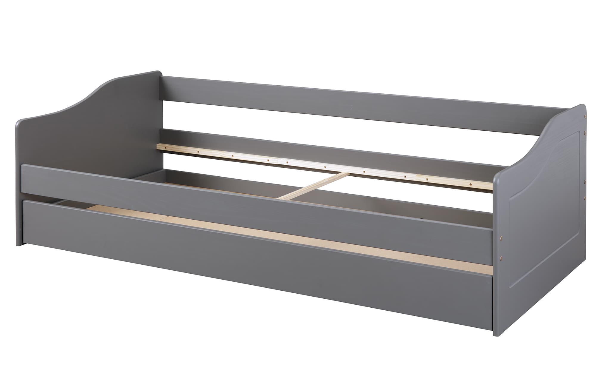 NORDIC LIVING COLLECTION Bäddsoffa Malte 90x200 grå inkl. funktionell SL