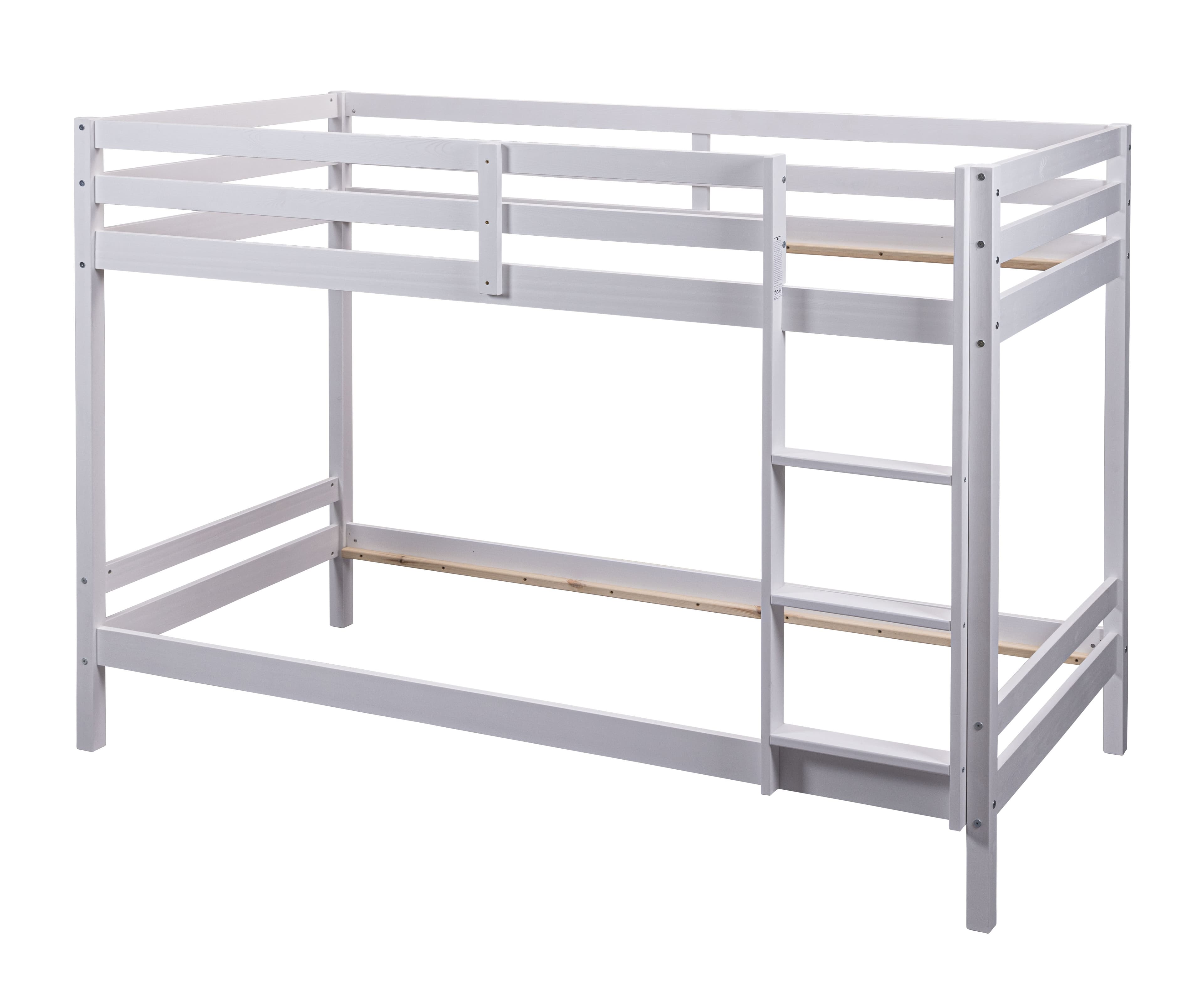 NORDIC LIVING COLLECTION Liten Cloud våningssäng, vit, 207 x 96 x 150 cm, med 2 liggytor och 1 stege