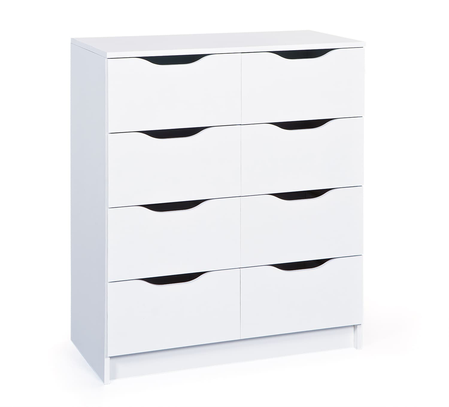 NORDIC LIVING COLLECTION Vit byrå med 8 lådor
