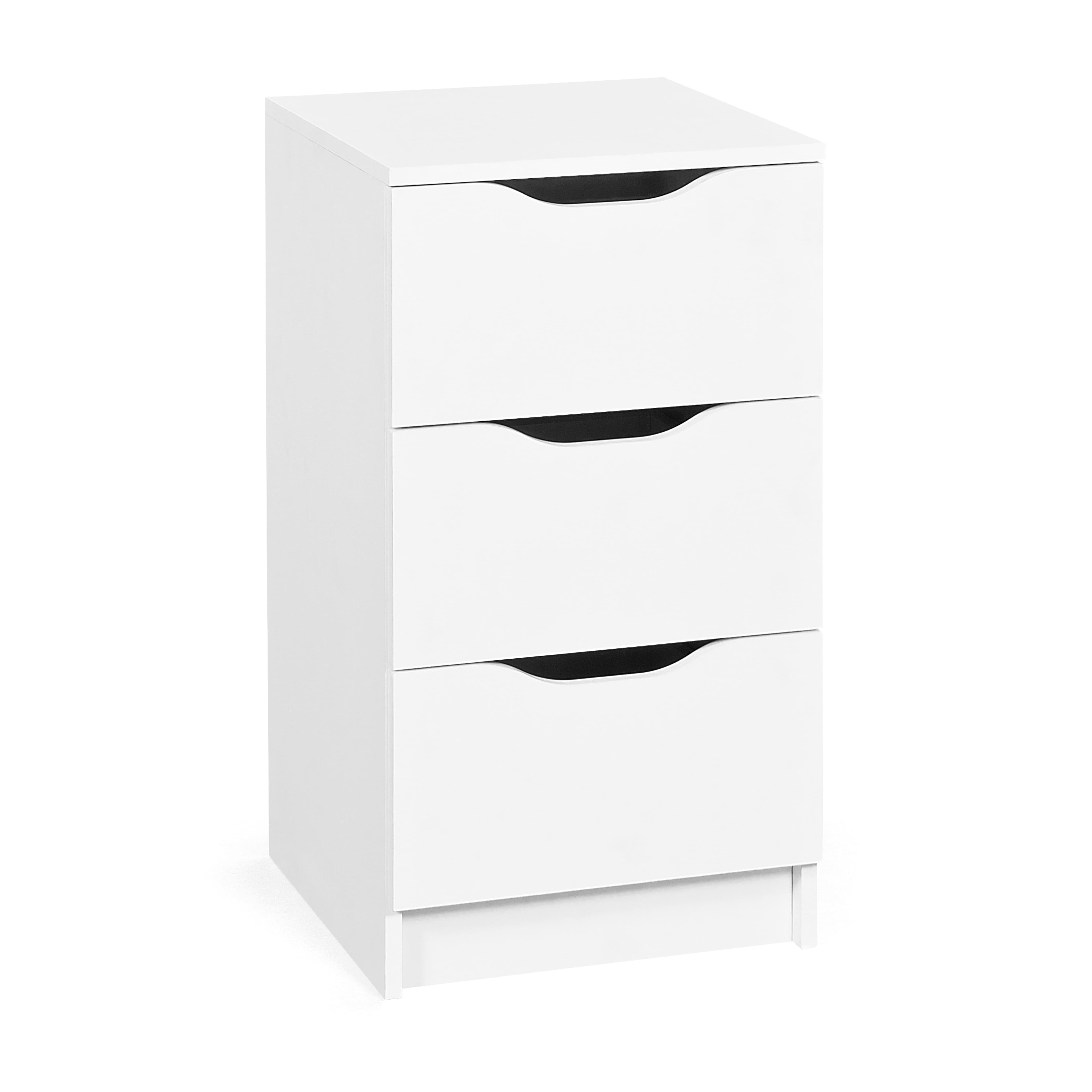 NORDIC LIVING COLLECTION WESTPHALEN byrå med 3 lådor, vit, 3 lådor
