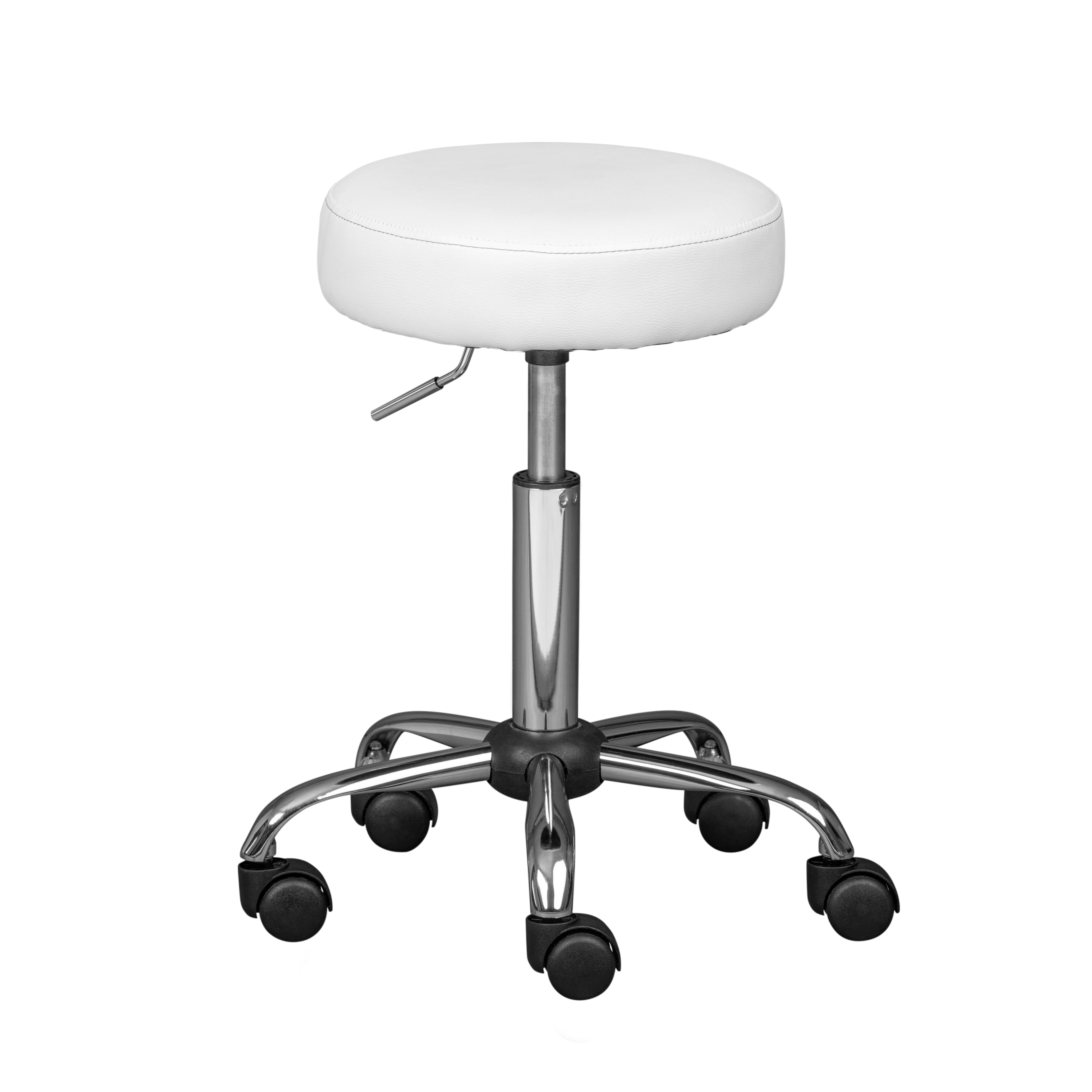 NORDIC LIVING COLLECTION Asra snurrstol i vitt med 5 säkerhetshjul, steglöst höjdjusterbar via gaslyft och en 360° roterande sits.