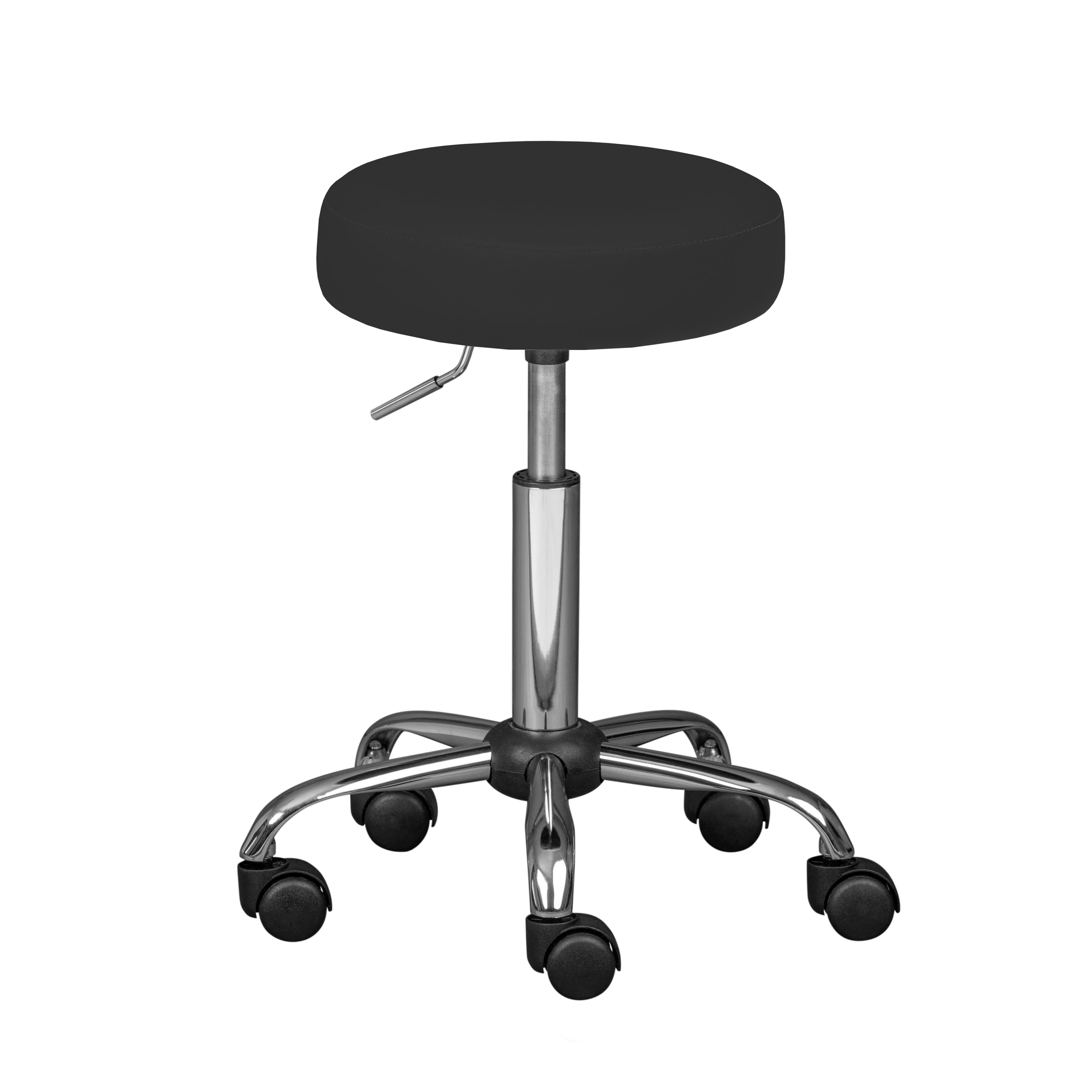 NORDIC LIVING COLLECTION Asra snurrstol i svart med 5 säkerhetshjul, steglöst höjdjusterbar via gaslyft och en 360° roterande sits.