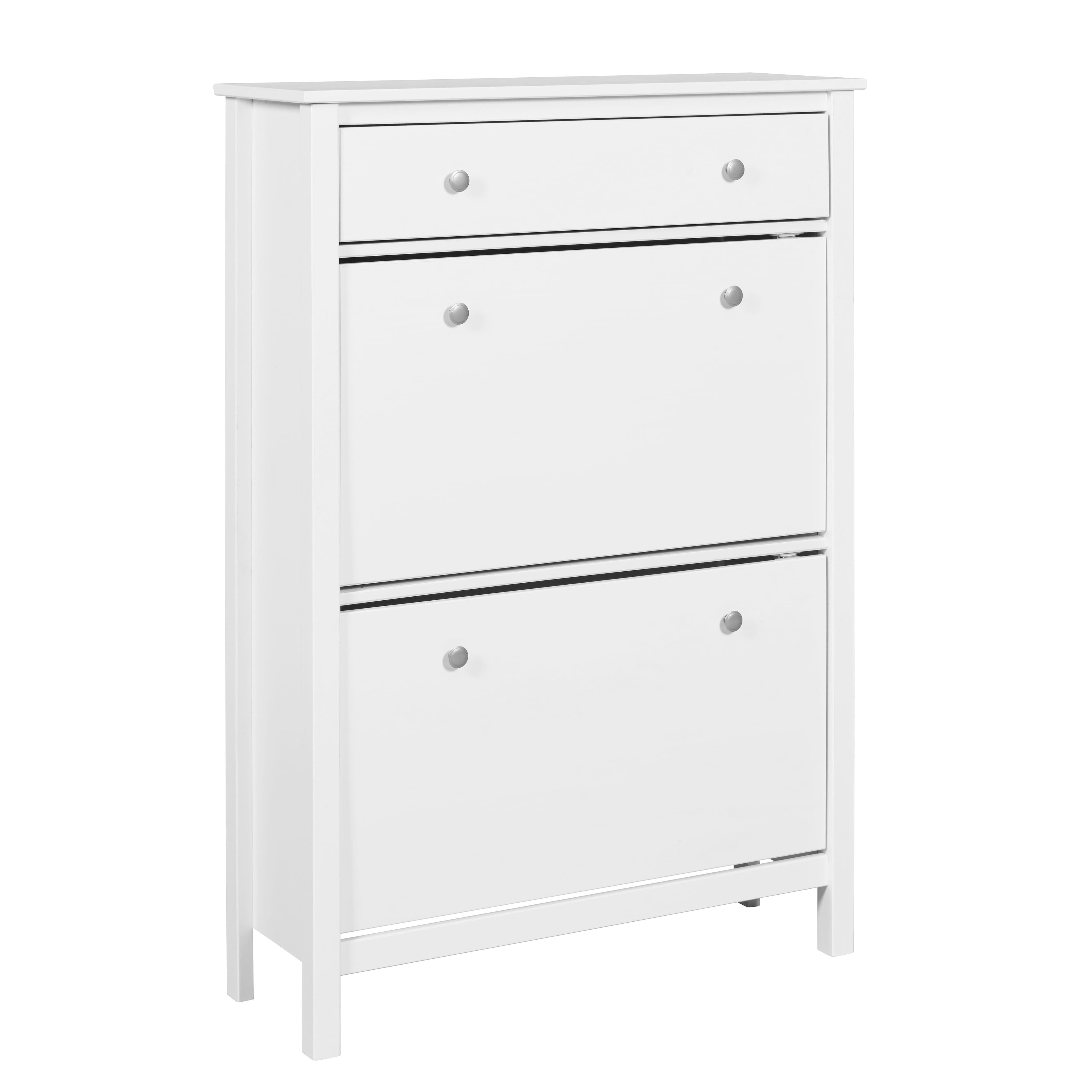NORDIC LIVING COLLECTION Skoskåp i massiv furu från Chilly Home-serien för upp till 12 par skor i 2 rymliga lådor och 1 låda.